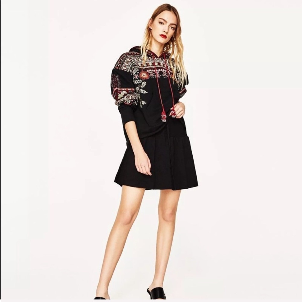 Zara Lace Up Drop Waist Knit Skirt